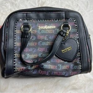 Juicy Couture Rainbow Black Medium Purse Y2K